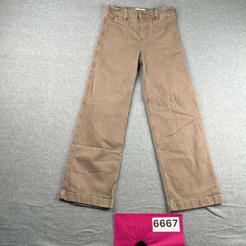 Abercrombie Kids High Rise Wide Leg Pants Regular Size 13/14 Beige
